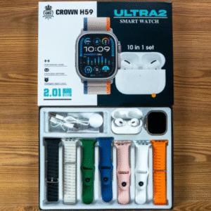 Crown H59 Ultra SMART Watch set (10+1+EARBUDS +Watch)