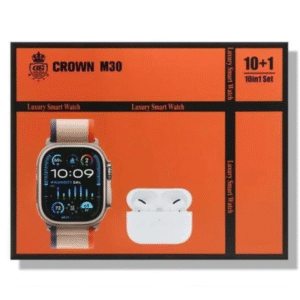 Smart Watch Set M30, CROWN 10+1+Earbuds Airpods Pro and Watch + Straps
